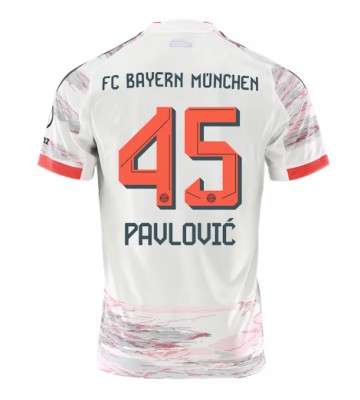 Bayern Munich Aleksandar Pavlovic #45 Udebanetrøje 2025-26 Kortærmet